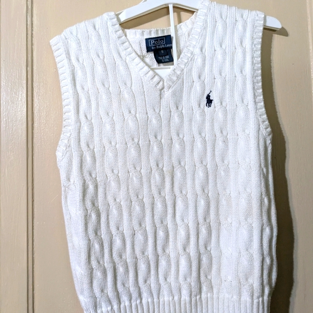 Little boys sweater vest practically brand new